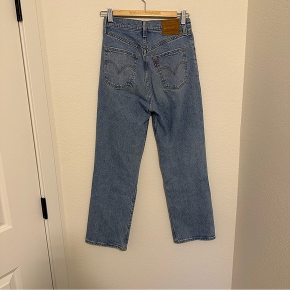 Levi’s Ribcage Straight Ankle Jeans Size 25 Women’s Light Wash High Rise Cotton - Picture 8 of 11